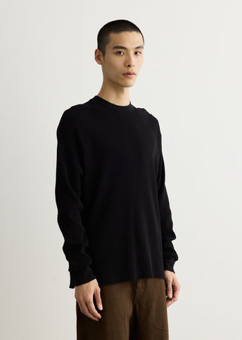 Cotton Waffle Long Sleeve T-Shirt