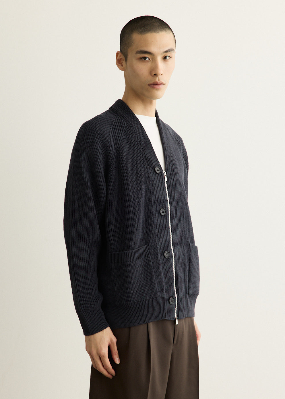 x Batoner Worsted Wool V Cardigan