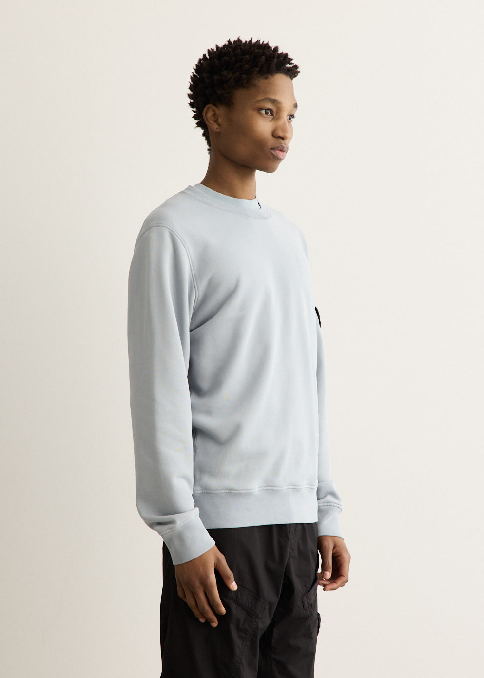 Garment Dyed Regular Fit Badge Crew