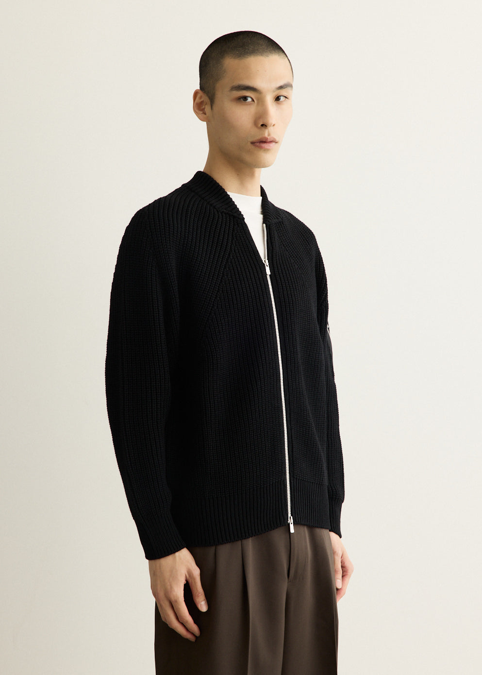 x Batoner Worsted Wool Bomber Cardigan