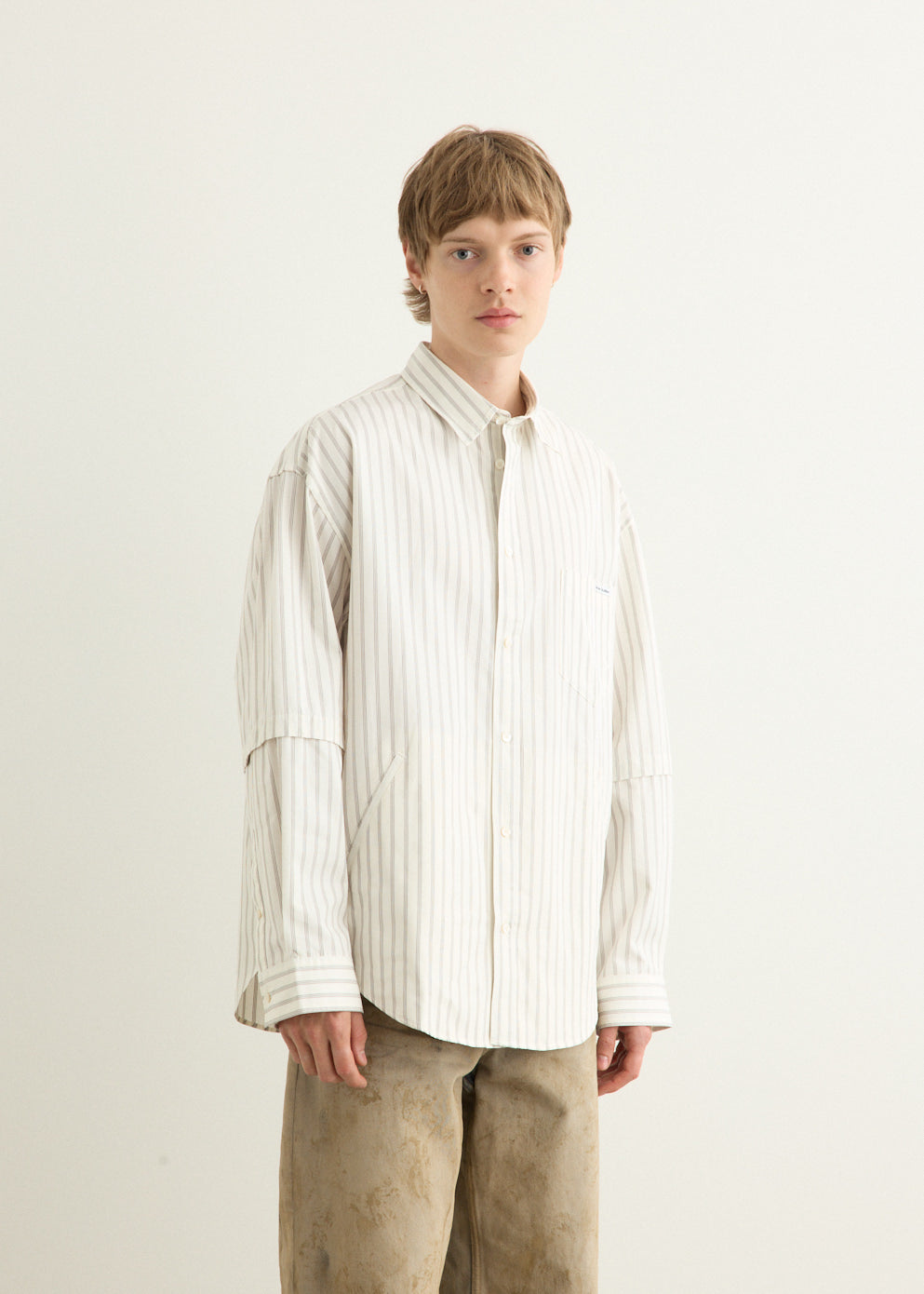 Double Sleeve Button-Up Shirt