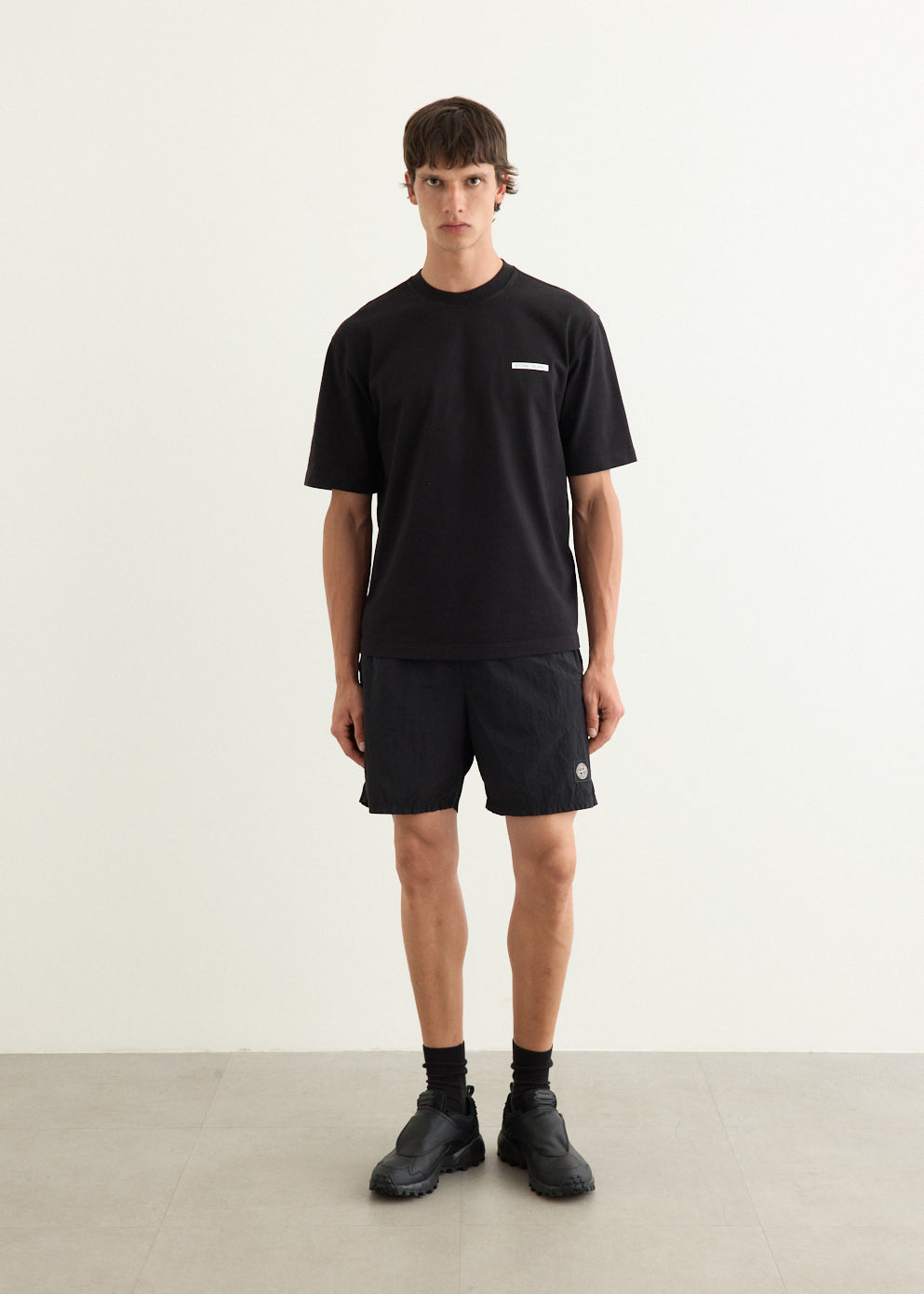 Iridescent Nylon Metal Swim Trunks