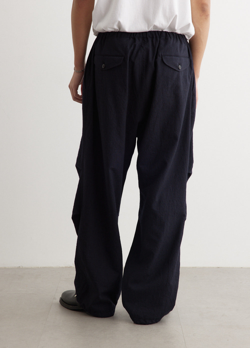 Wool Knee Tuck Pants