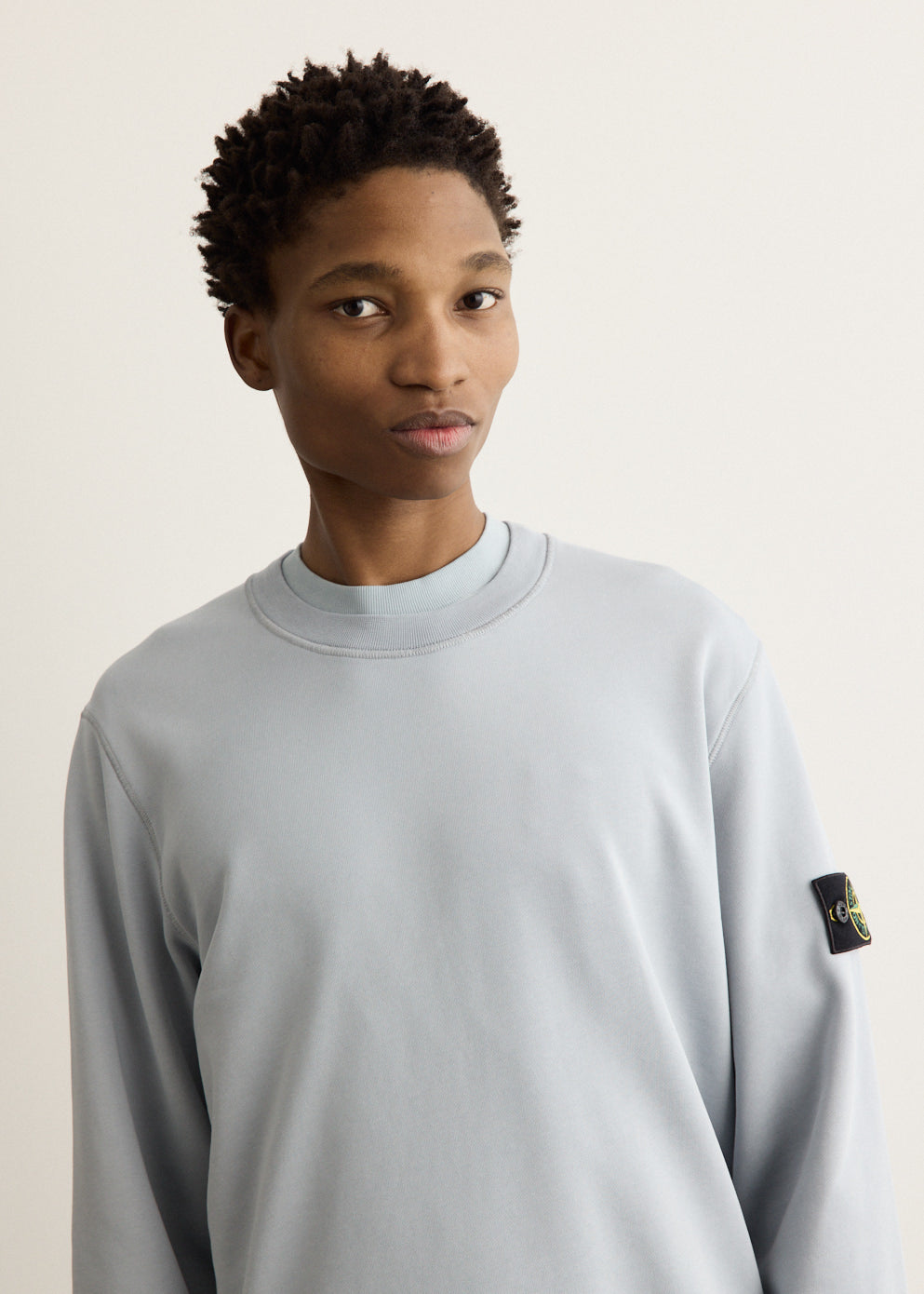 Garment Dyed Regular Fit Badge Crew