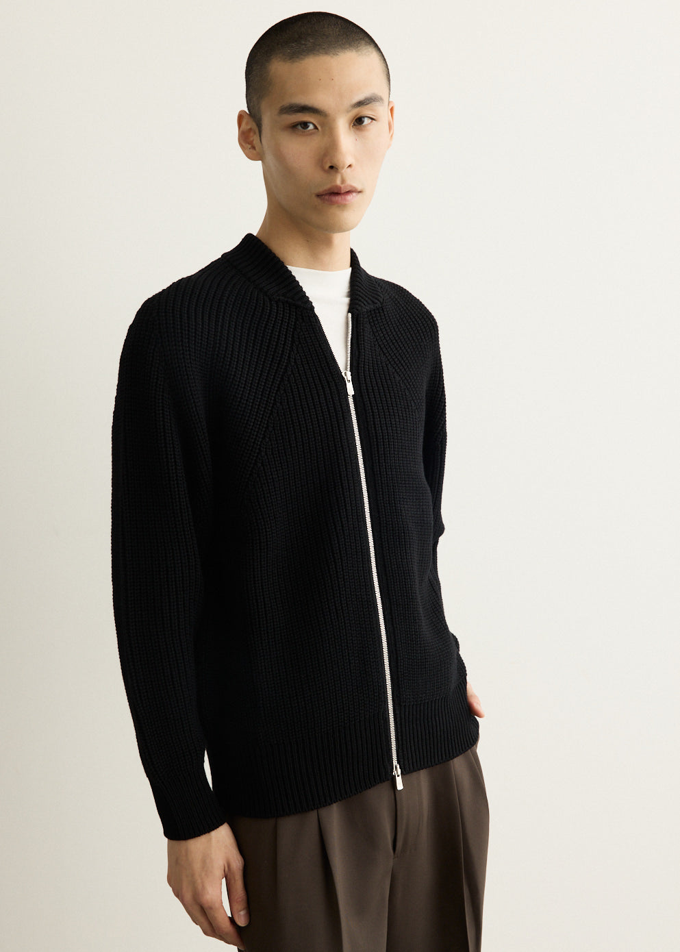 x Batoner Worsted Wool Bomber Cardigan