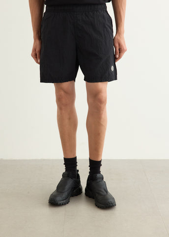 Iridescent Nylon Metal Swim Trunks