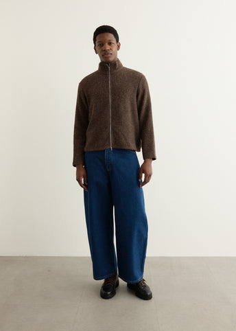 Shrunken Full Zip Polo
