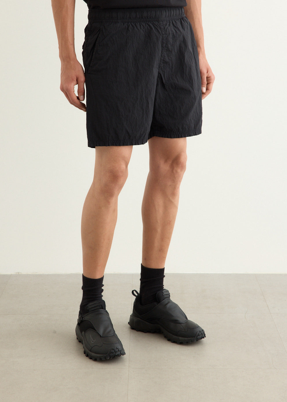 Iridescent Nylon Metal Swim Trunks