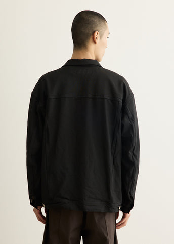 Polyester Serge Garment Treated Trucker Jacket