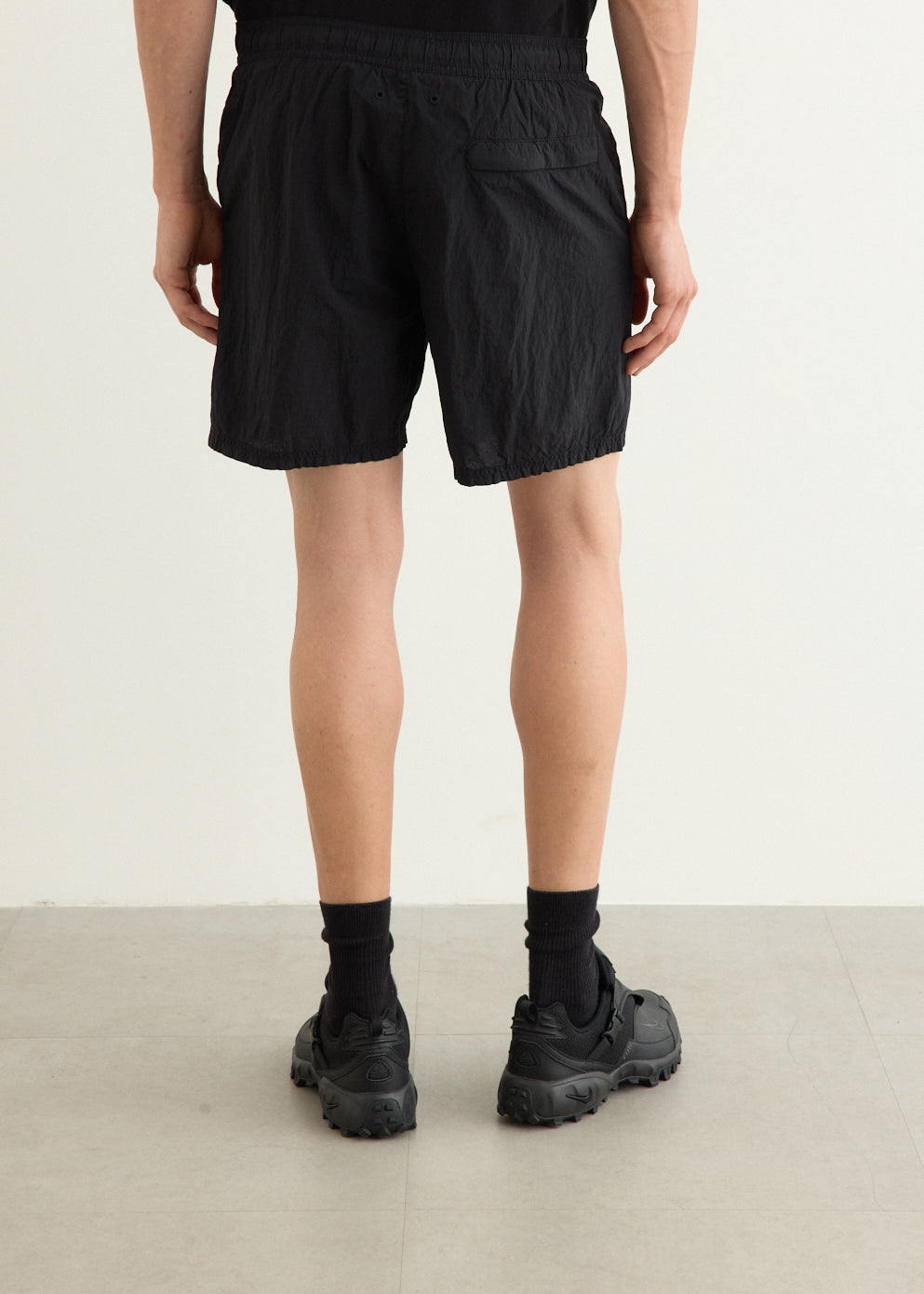 Iridescent Nylon Metal Swim Trunks