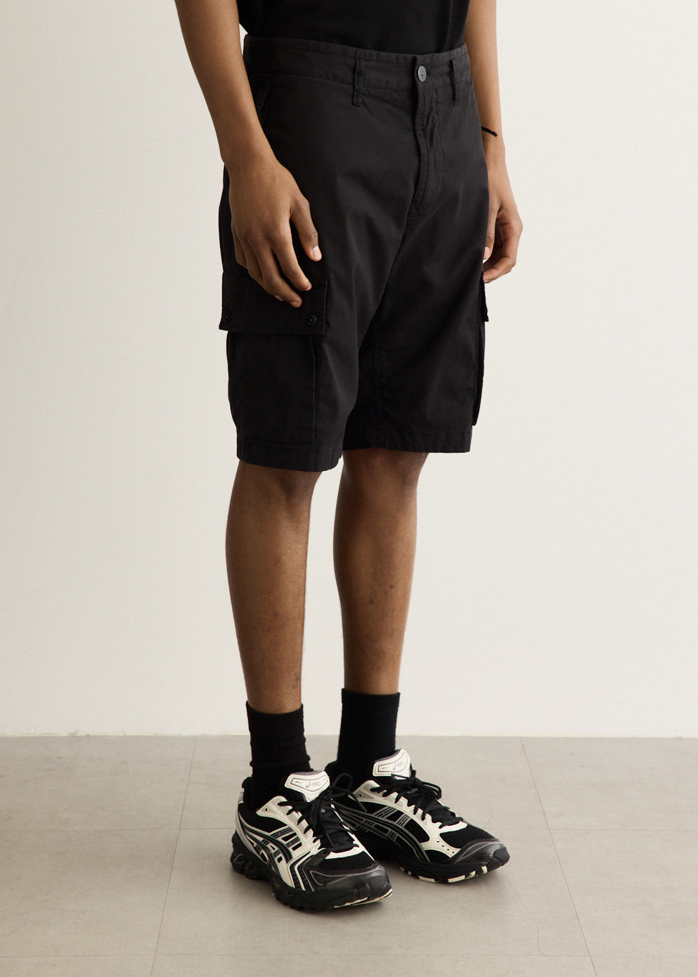 Stretch Organic Cotton Twill Cargo Shorts