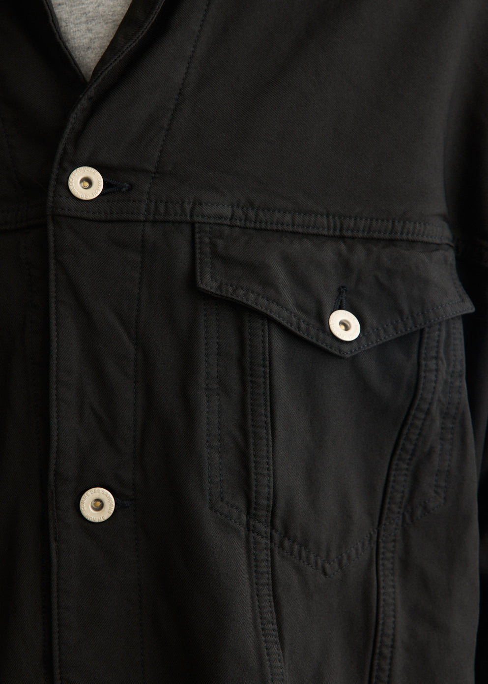 Polyester Serge Garment Treated Trucker Jacket