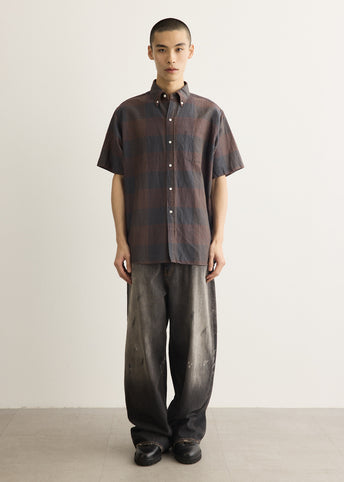 B.D. Classic-fit Cotton Linen Cord Check Shirt