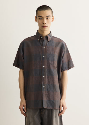 B.D. Classic-fit Cotton Linen Cord Check Shirt