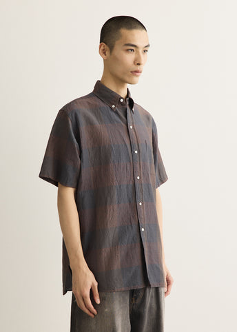 B.D. Classic-fit Cotton Linen Cord Check Shirt