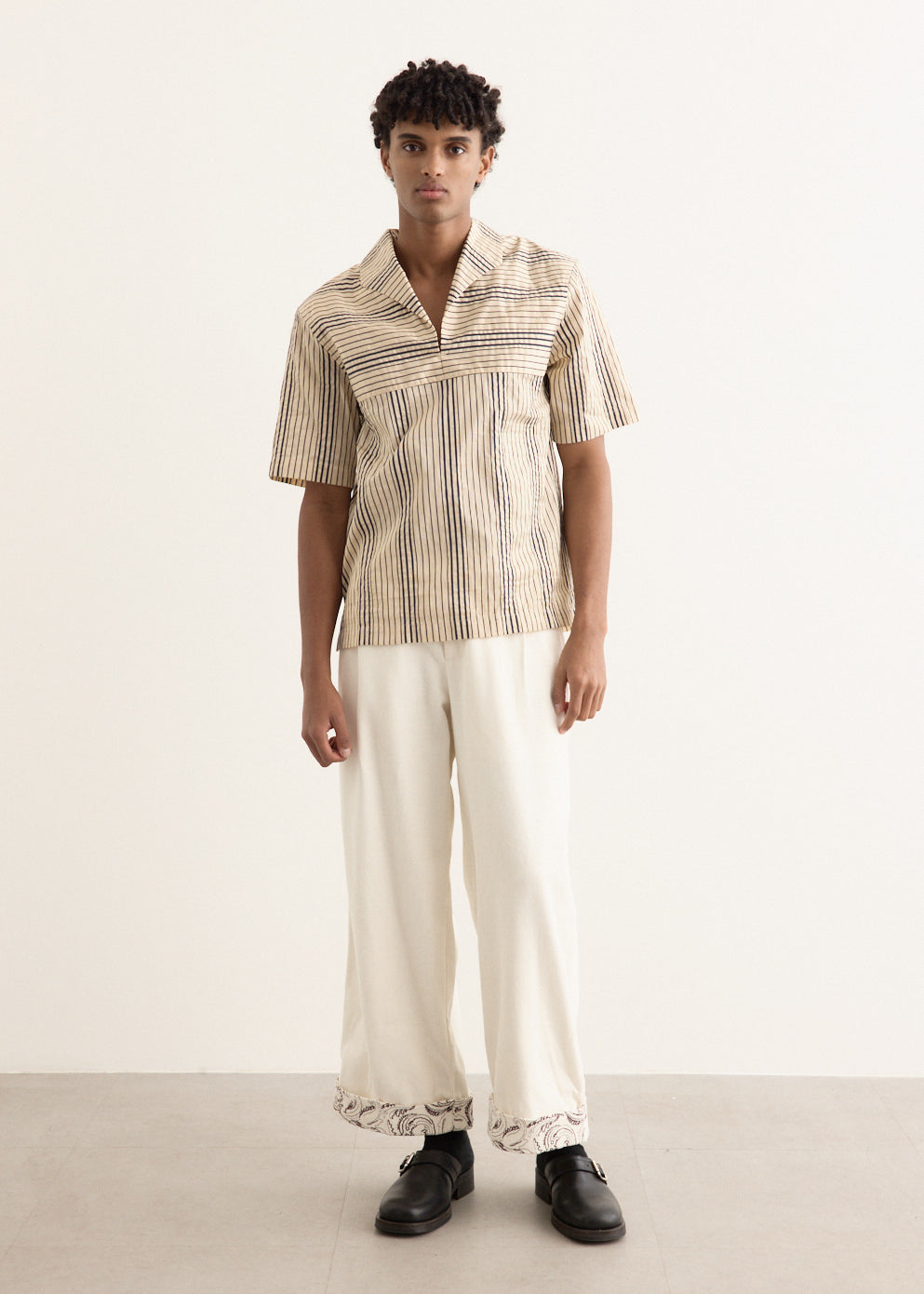 Woven Stripe Nautical Shirt