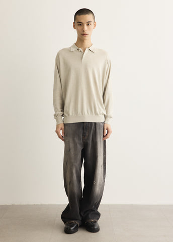 Contempo Silk Linen Knit Polo
