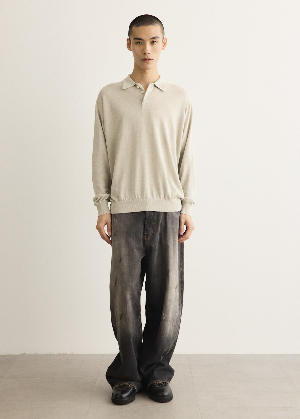 Contempo Silk Linen Knit Polo