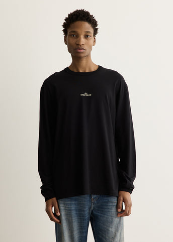 Organic Cotton Blurred Compass Long Sleeve T-Shirt