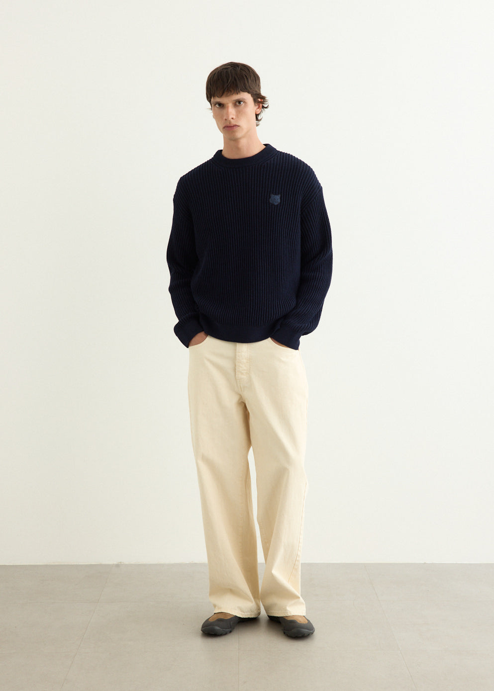 Fox Head Cotton Ribbed Jumper