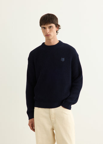 Fox Head Cotton Ribbed Jumper