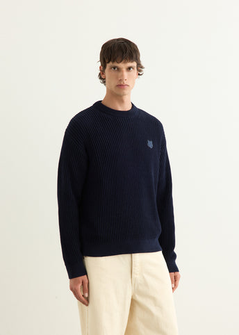Fox Head Cotton Ribbed Jumper