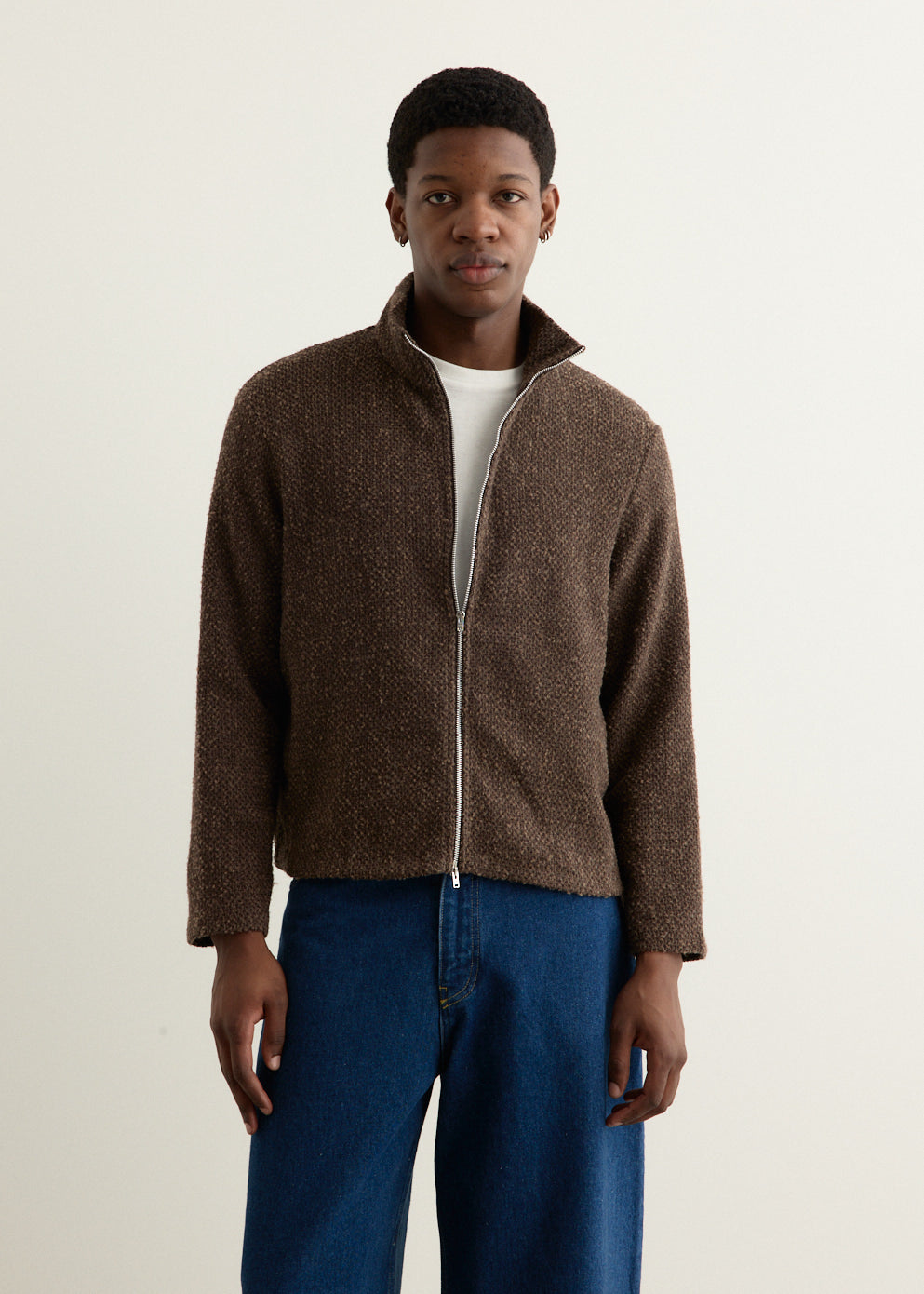 Shrunken Full Zip Polo