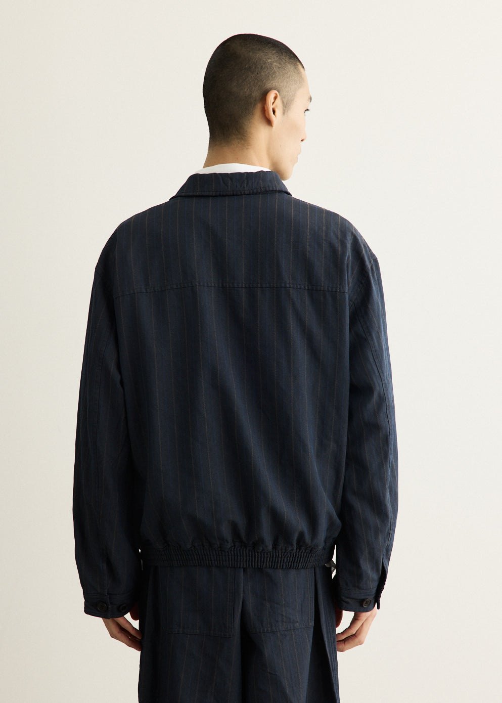 Herringbone Stripe Garment Treated Jacket
