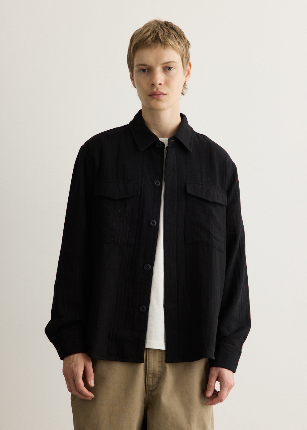 Cruise Ticking Utility Overshirt