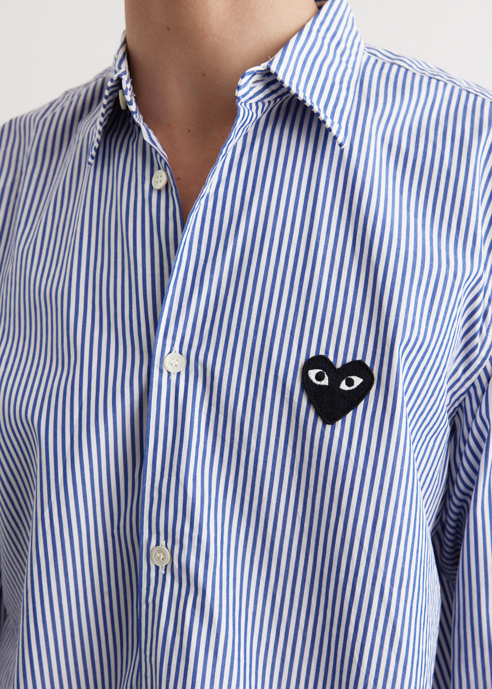 Mens Shirt Cdg Play Striped Shirt Farfetch Cdg Play Grey Shirt