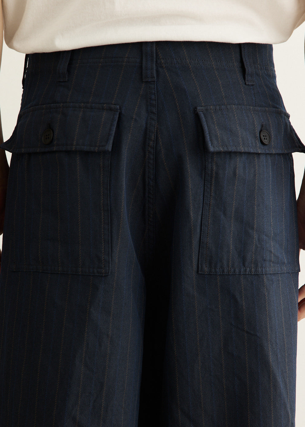 Herringbone Stripe Garment Treated Pants