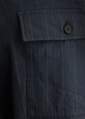 Herringbone Stripe Garment Treated Pants