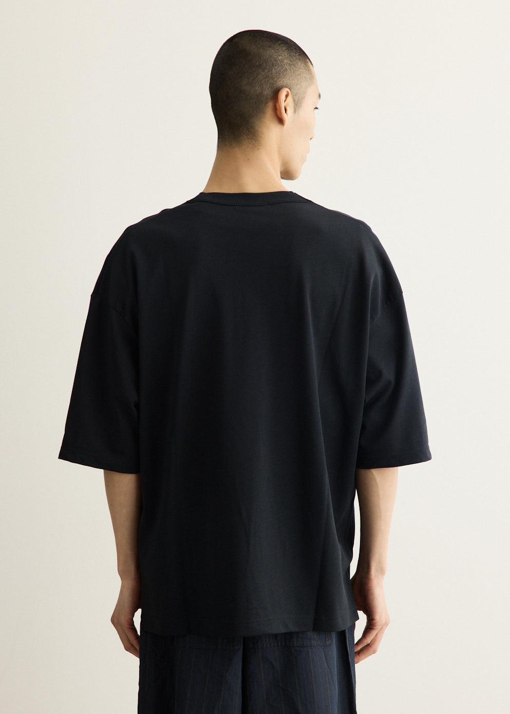 Cotton Knit Front T-Shirt