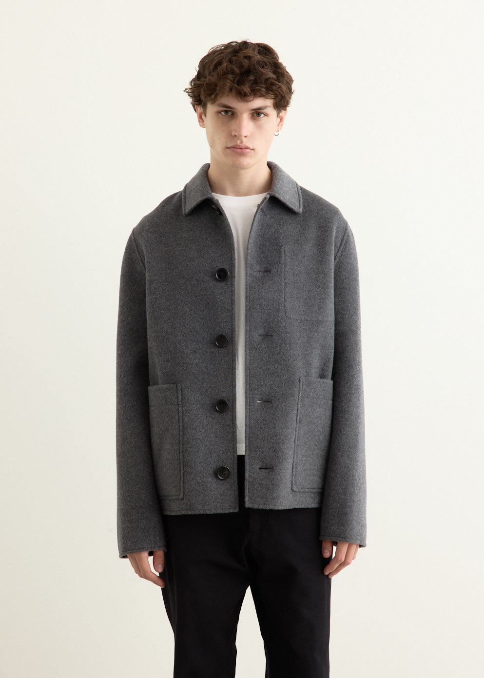 Boxy Buttoned Jacket