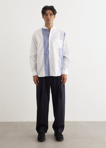 Broad Cloth x Stripe Cotton Shirt