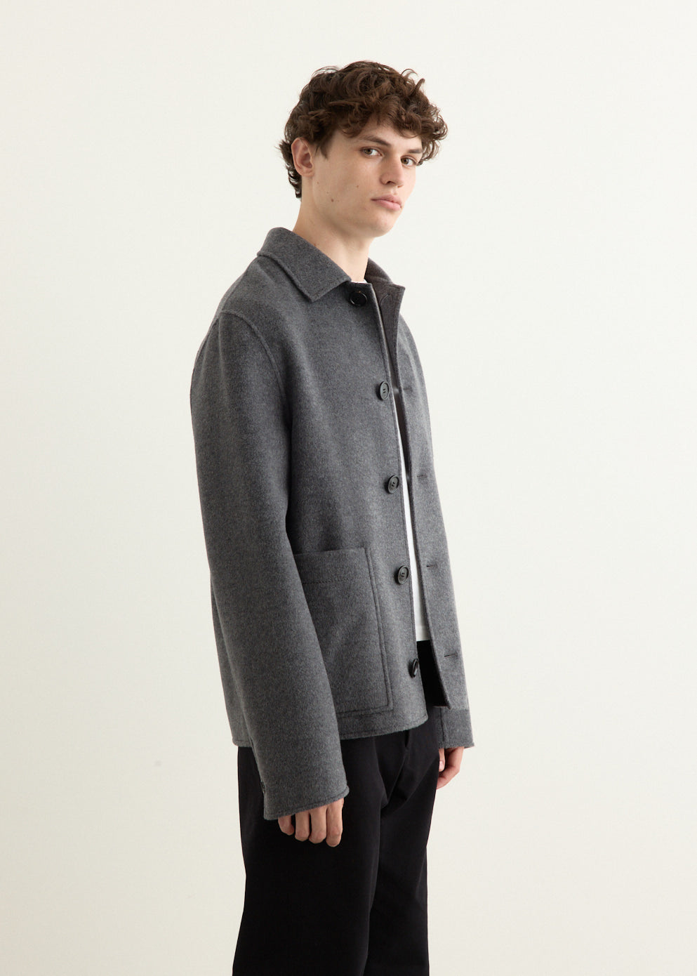 Boxy Buttoned Jacket