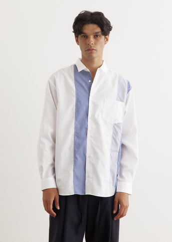 Broad Cloth x Stripe Cotton Shirt