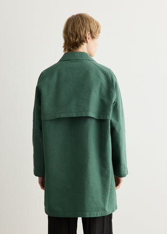 Garment Dyed Organic Cotton Twill Short Coat