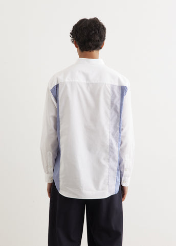 Broad Cloth x Stripe Cotton Shirt