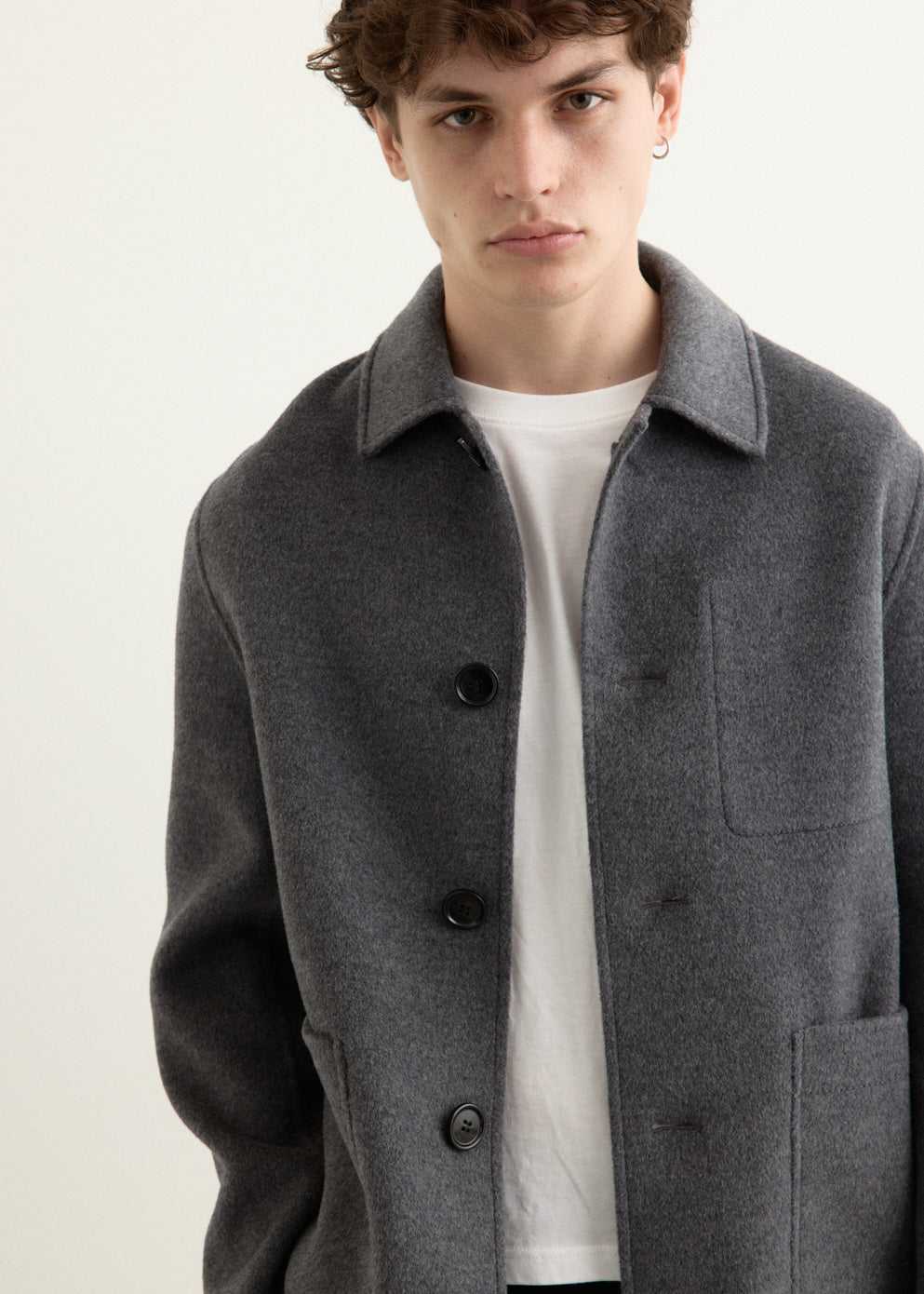 Boxy Buttoned Jacket