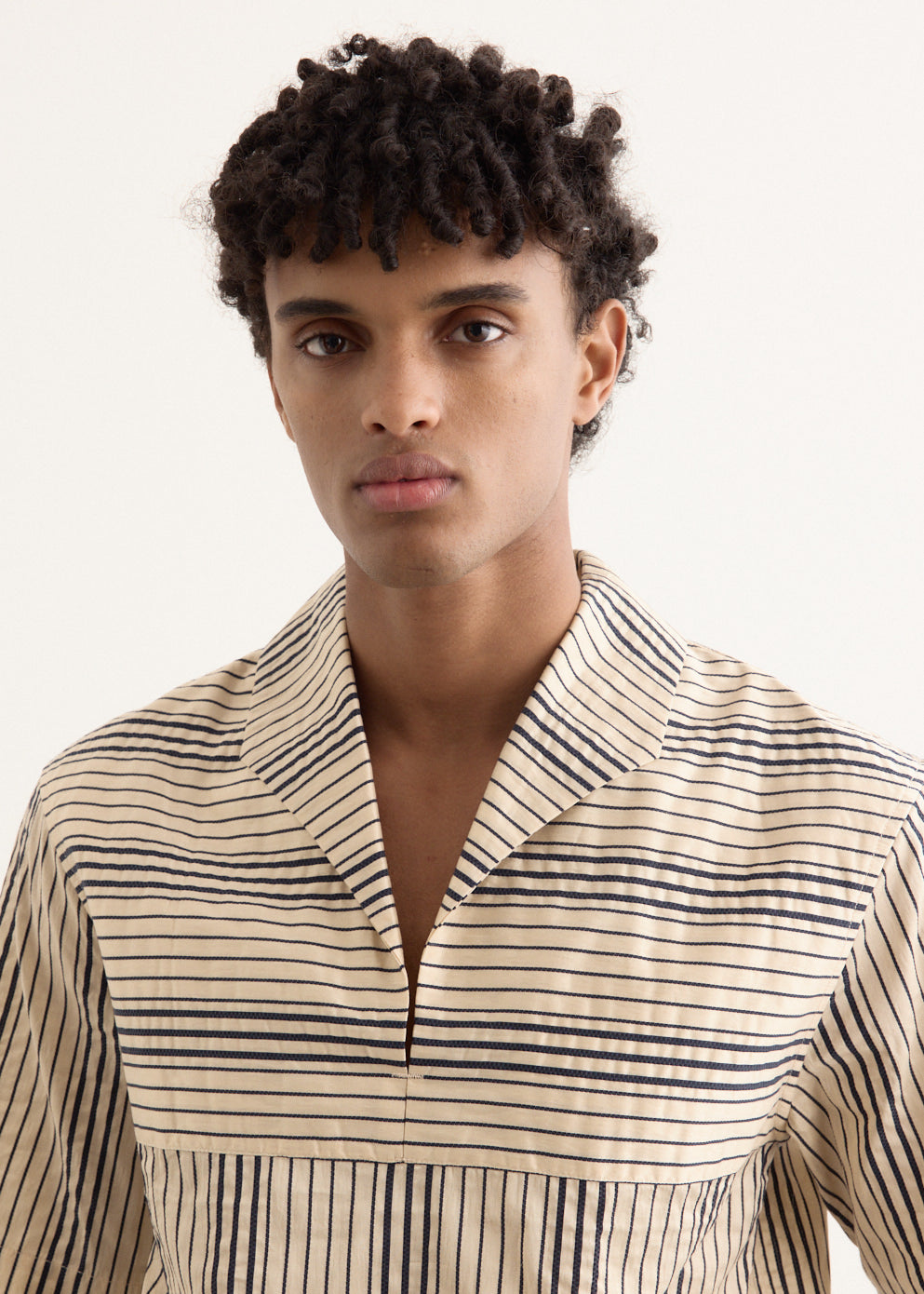 Woven Stripe Nautical Shirt