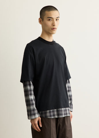 Ombre Check Layer T-Shirt