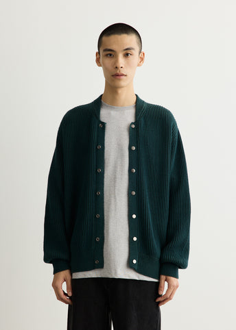 College Rib Knit Cardigan