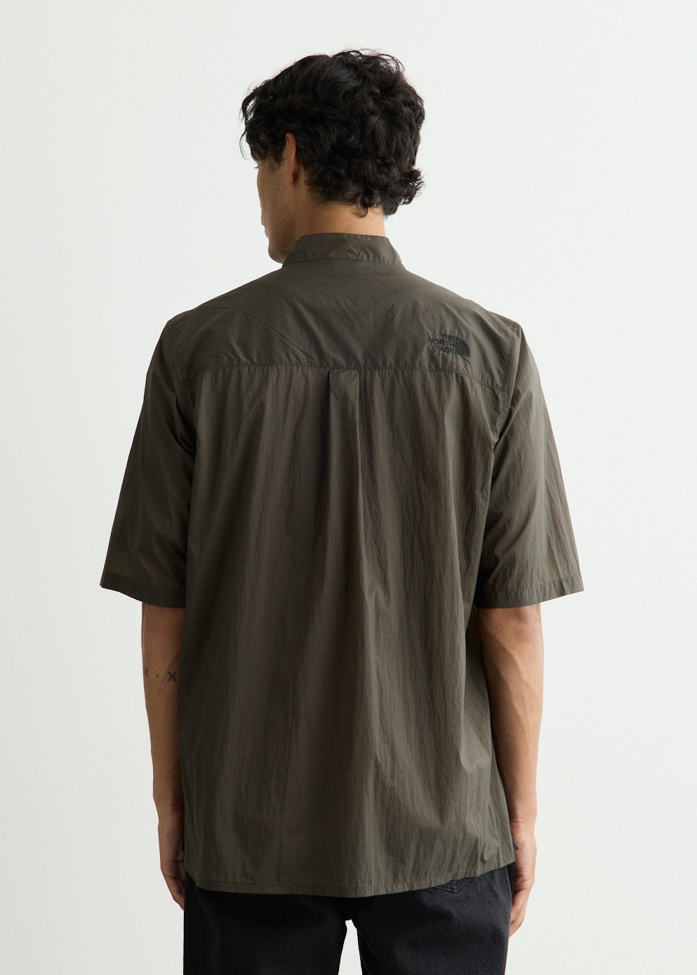 Band Collar Short Sleeve Climb Shirt