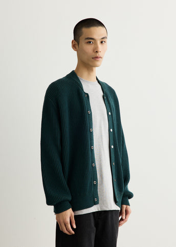 College Rib Knit Cardigan
