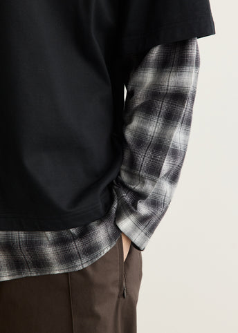 Ombre Check Layer T-Shirt
