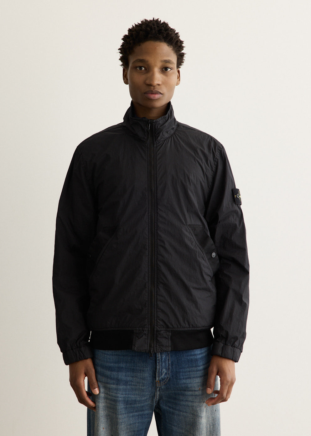 Garment Dyed Crinkle Reps Zip Jacket