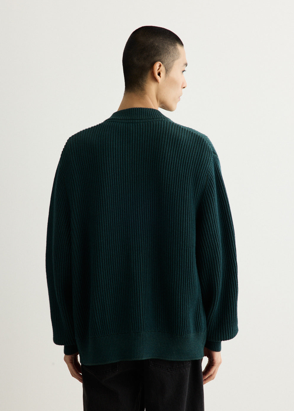 College Rib Knit Cardigan