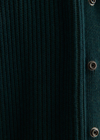 College Rib Knit Cardigan