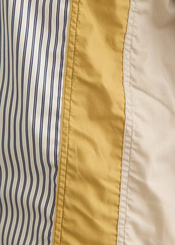 Cotton Stripe x Cotton Twill Mix Shirt